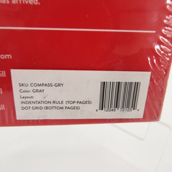 Code & Quill Gray Compass Perforated Portable Notepad Hardcover Journal - Picture 3 of 7